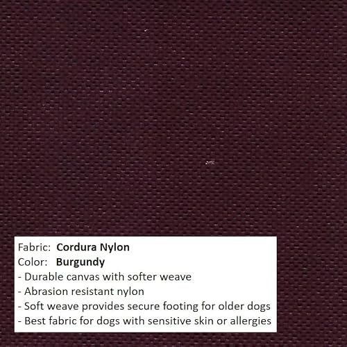 Kuranda Chewproof Bed - Almond PVC - 35" x 23" - Cordura Nylon - Burgundy
