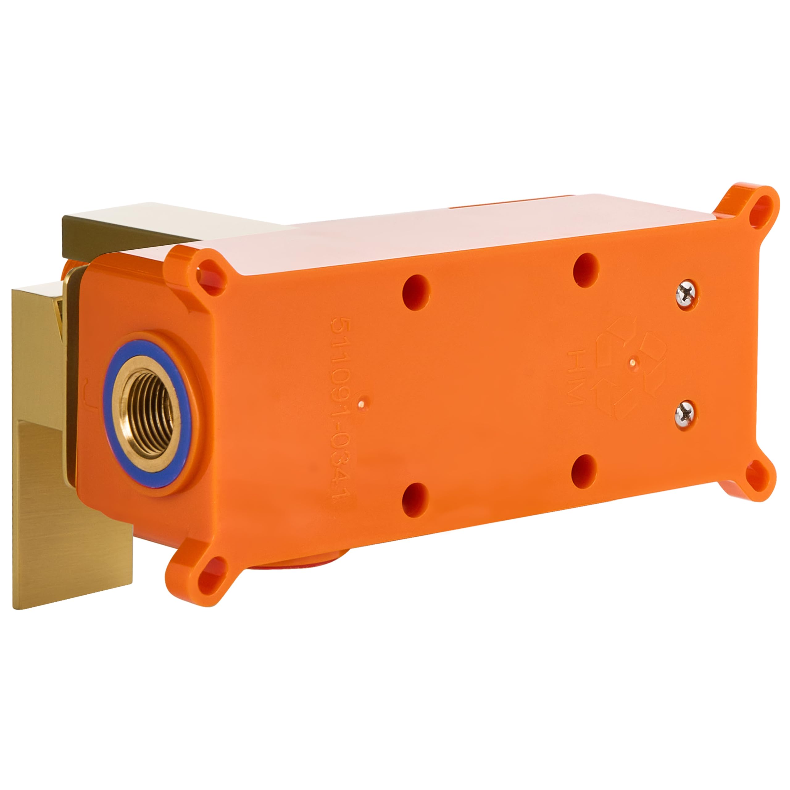 Grifo monomando de latón empotrado para lavabo en pared dorado Antofagasta