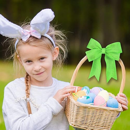 Miniatura 4 de Cintas de arpillera con alambre verde de 2.5 pulgadas, 10 yardas, decoración de borde con alambre sólido de resorte, cinta de tela para