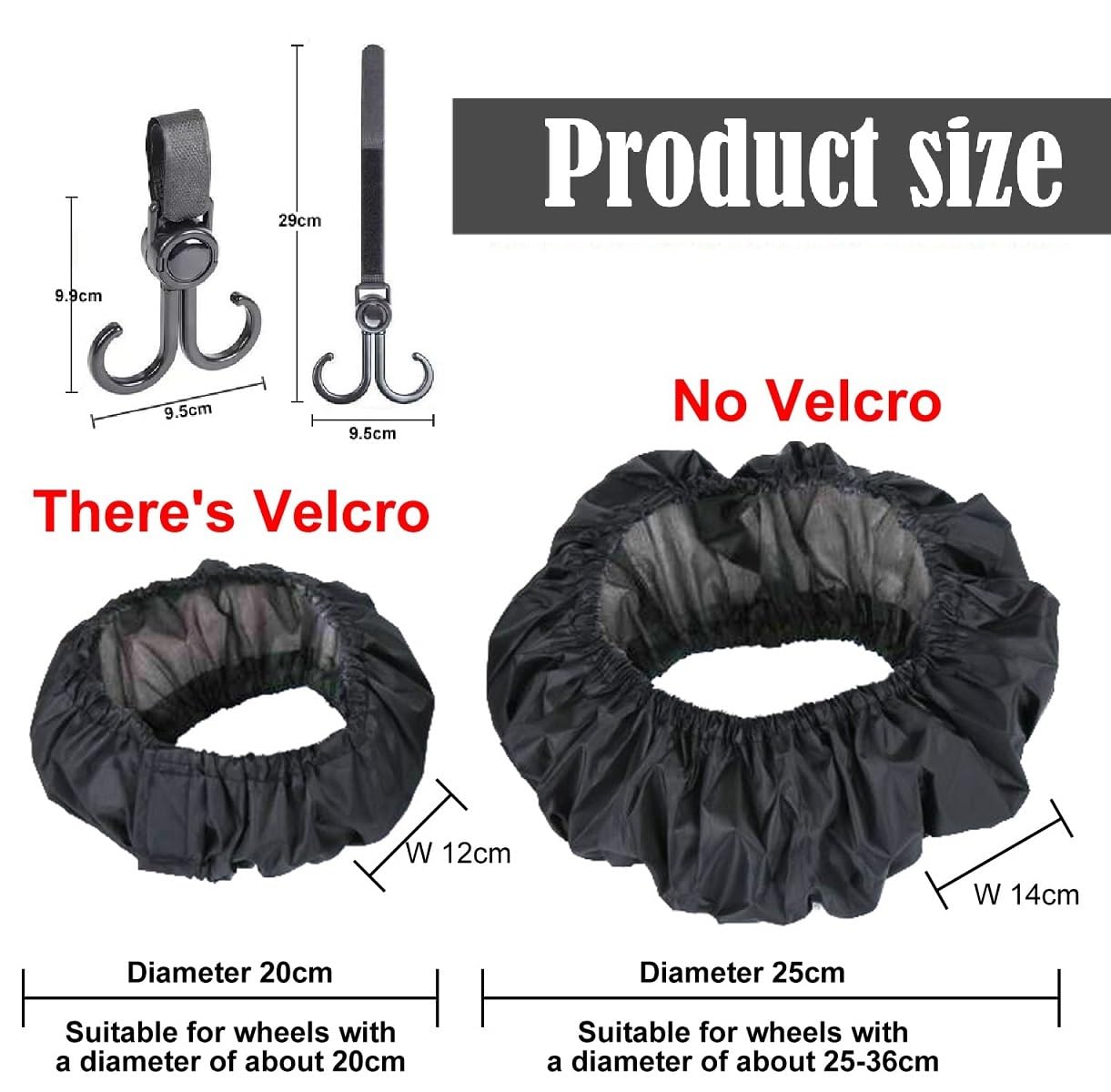 Copriruota per Passeggino,Coperture di Protezione Ruote Antipolvere,Passeggino Coprigambe Antipolvere,4PC Copriruote per Sedie a Rotelle Accessori per Passeggino