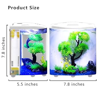 Amazon.com : Small Fish Tank 1.2 Gallon Betta Fish Tank with