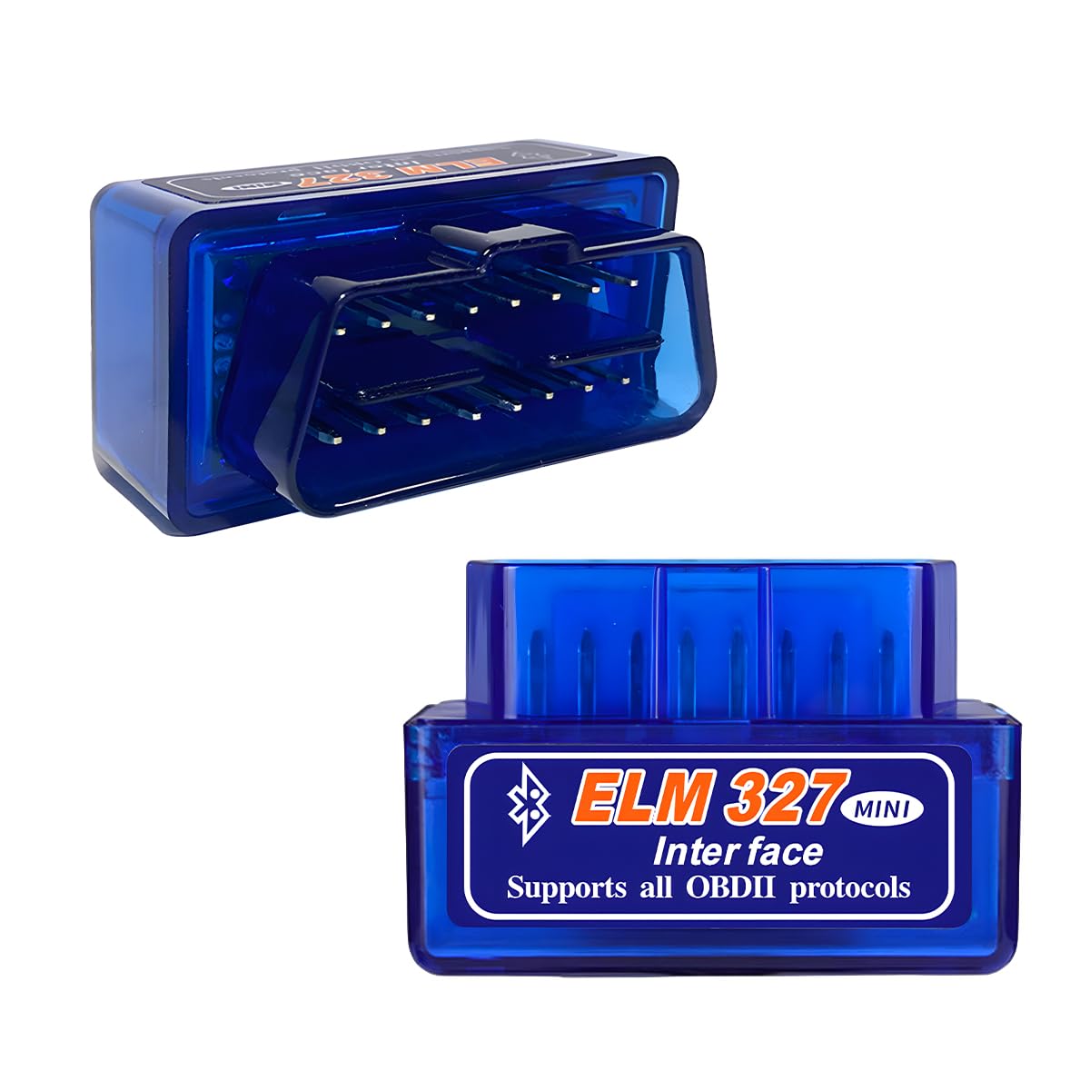 2 PCS ELM327 OBDII Car Auto Diagnostic Scanner, Mini ELM327 Interface Bluetooth Engine Fault Code Reader, Professional Wireless Failure Detector Compatible with OBD2 Vehicles