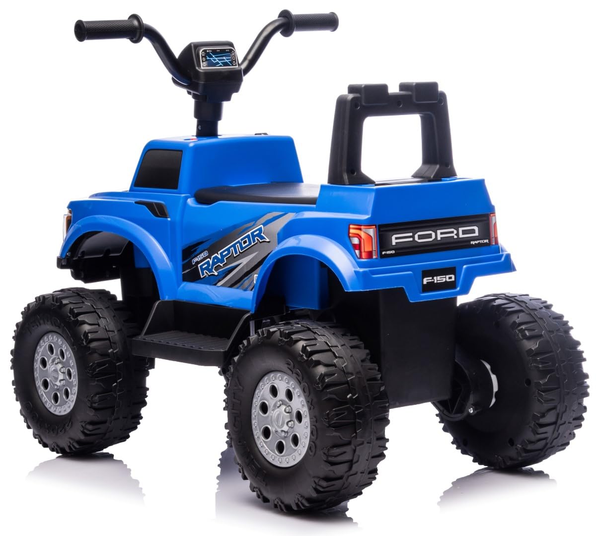 SUN BABY Ford Raptor F150 Jeździk elektryczny dla dzieci 12V - Niebieski | Silnik 30W, światła LED, duże koła terenowe, schowek pod siedzeniem, jazda przód/tył, pedał gazu, do 30 kg