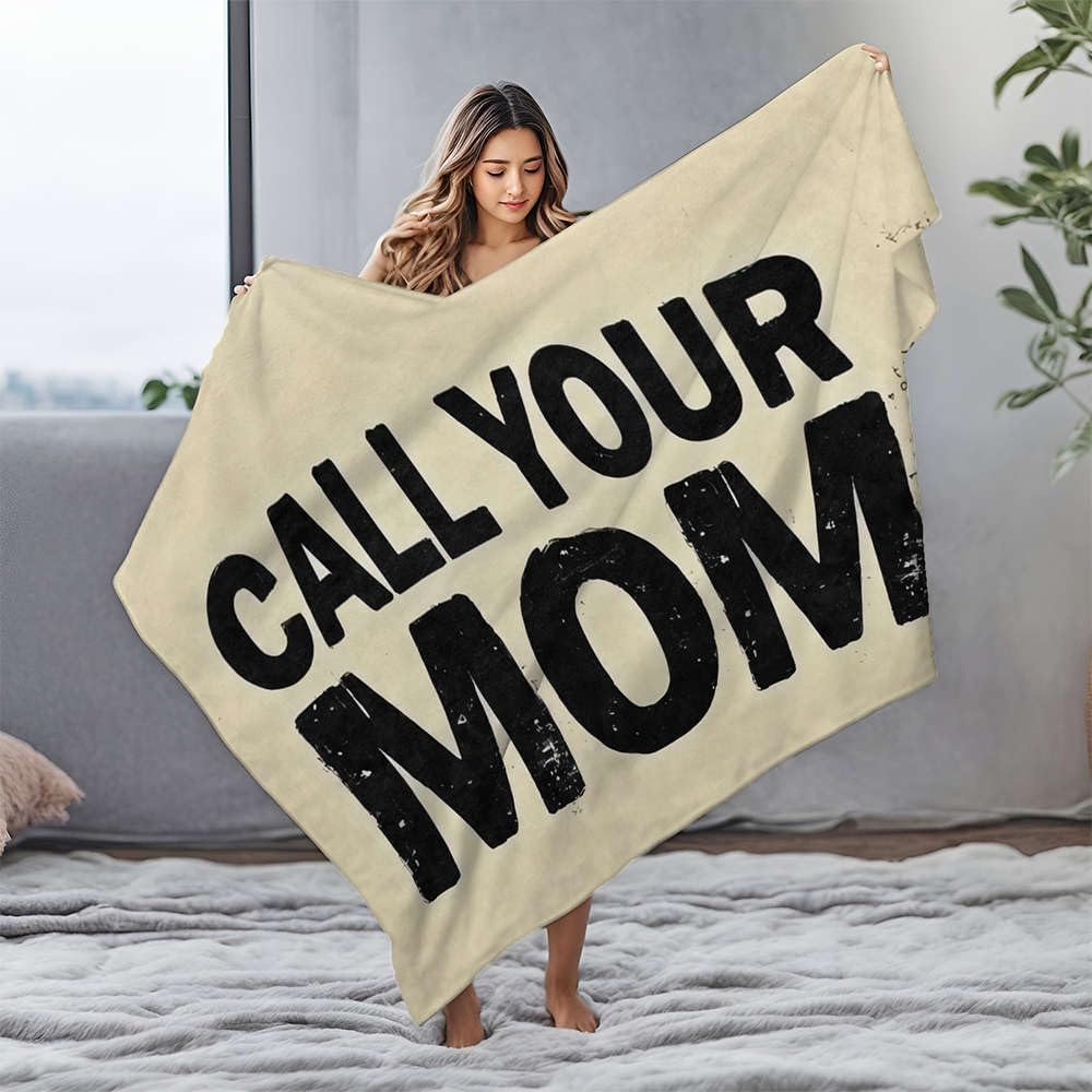 BDIS Personalized Baby Blanket Reach Out: Call Your Mom Today! Flannel Blanket Personalized Baby Blanket Cute Throw Blanket(150x200cm)