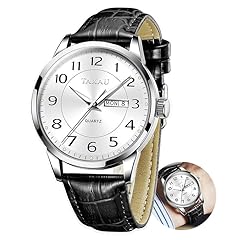 A4 Silver Face+Black Leather Band