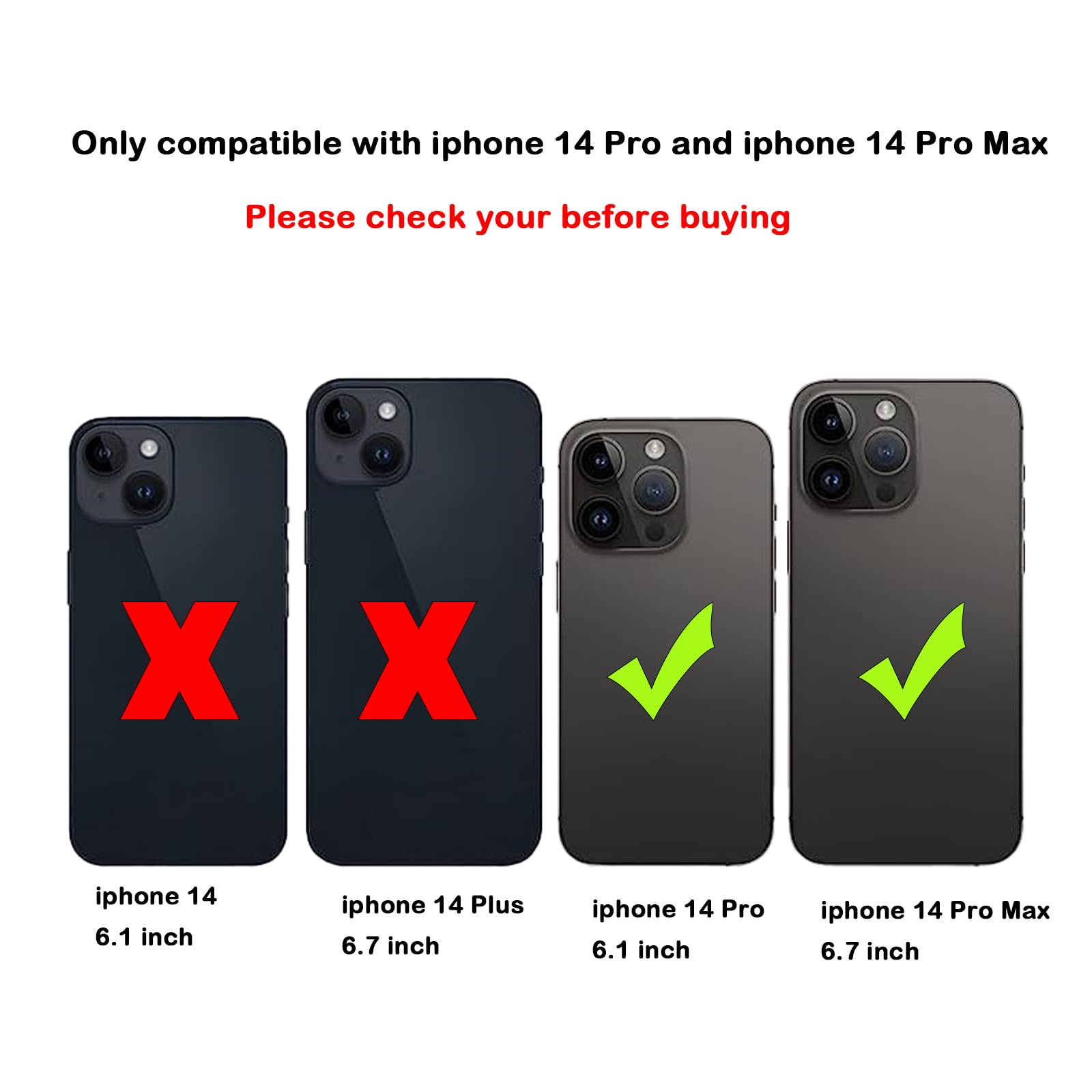 Back Camera Lens Glass Replacement for iPhone 14 Pro,14 Pro Rear Lens Glass Replacement Reparing Toolkit with Pre-Installed Adhesive