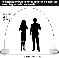 Vista 4 de Marco redondo de fondo de boda, arco de despedida de soltera, soporte de fondo circular para fiesta de cumpleaños, marco de decoración temática