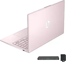 HP Laptop Stream HD BrightView de 14 polegadas, processador Intel N150, 16 GB de RAM, armazenamento de 288 GB (128 GB UFS + conjunto de estação de ancoragem SSD de 160 GB), gráficos Intel, webcam HD