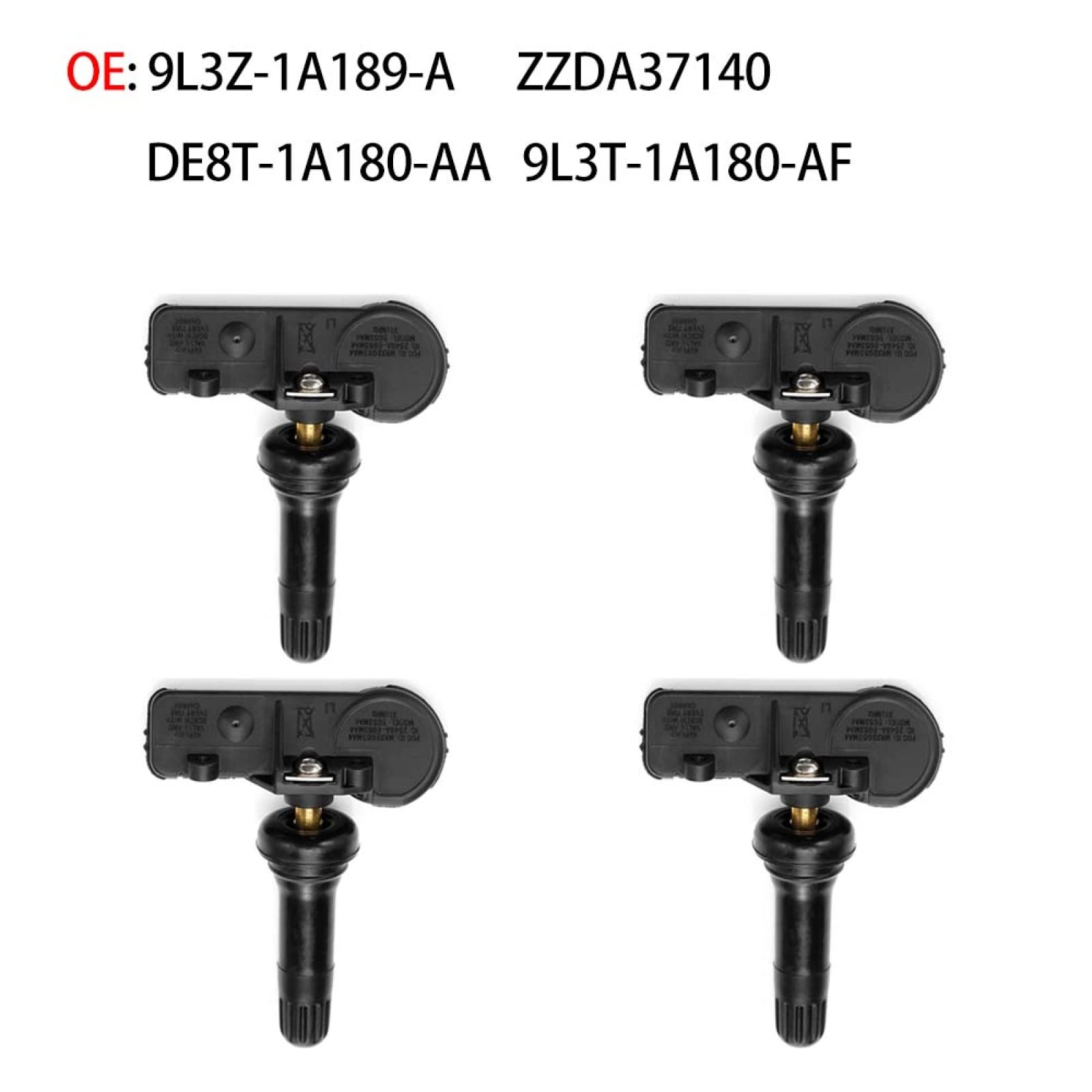 Capteurs TPMS 4 Pièces Pour Ford – Compatibles Cm5T-1A180-AA, 9L3Z-1A189-A, Etc. – Pour Escape, E-150 – Surveillance Pression Pneus