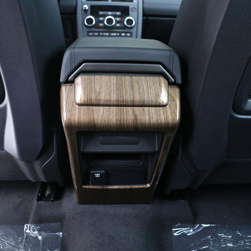 YW YIWANG ABS samochód tylne siedzenie klimatyzacja kratka wentylacyjna osłona osłony 1 szt. do Discovery Sport 2015 2016 akcesoria samochodowe (drewno orzechowe)