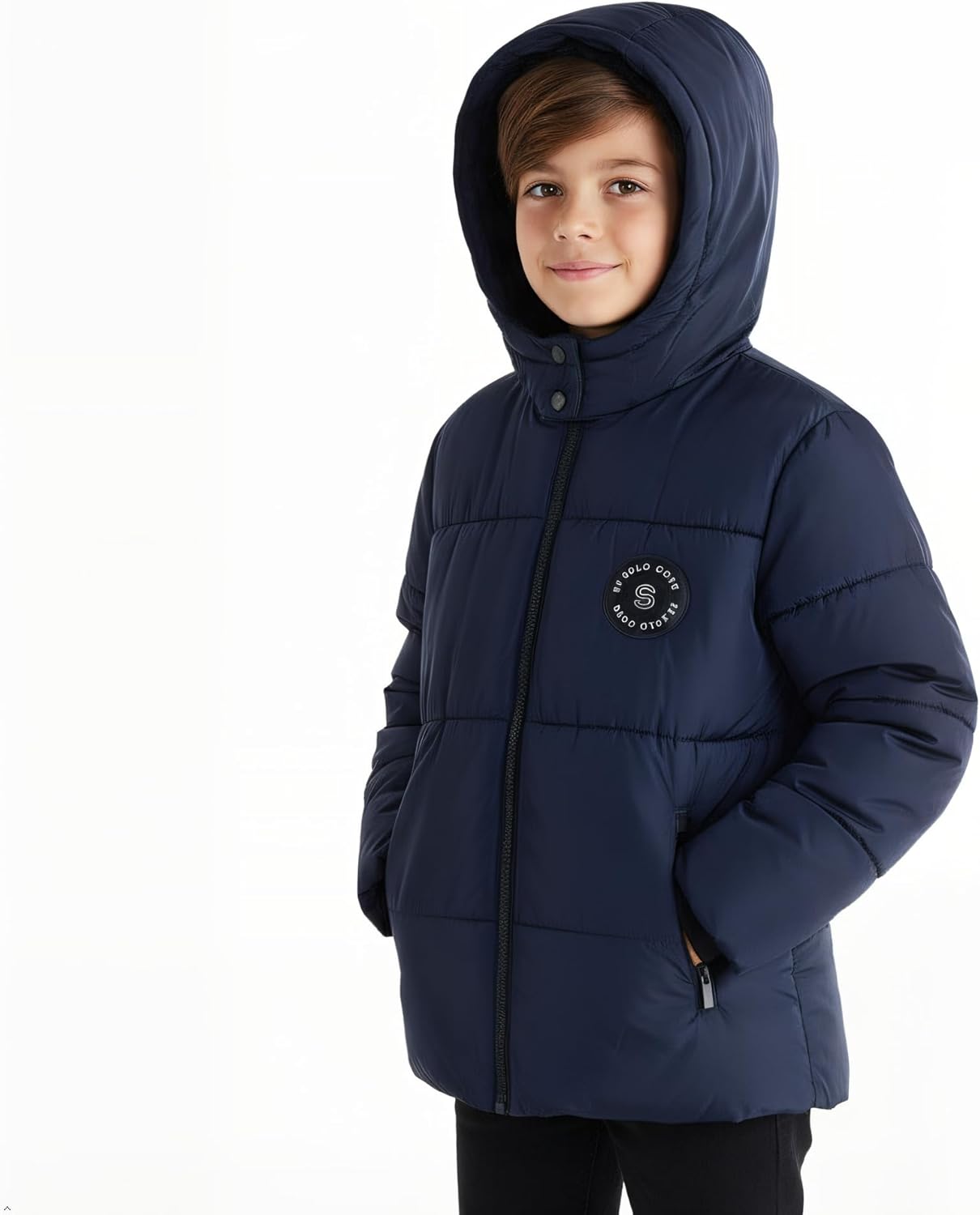 solomate Boys Winter Coats with Hood - 8-14Y Outerwear Winter Puffer Heavyweight Fleece Lined Jackets Coats for Kids - Image 2