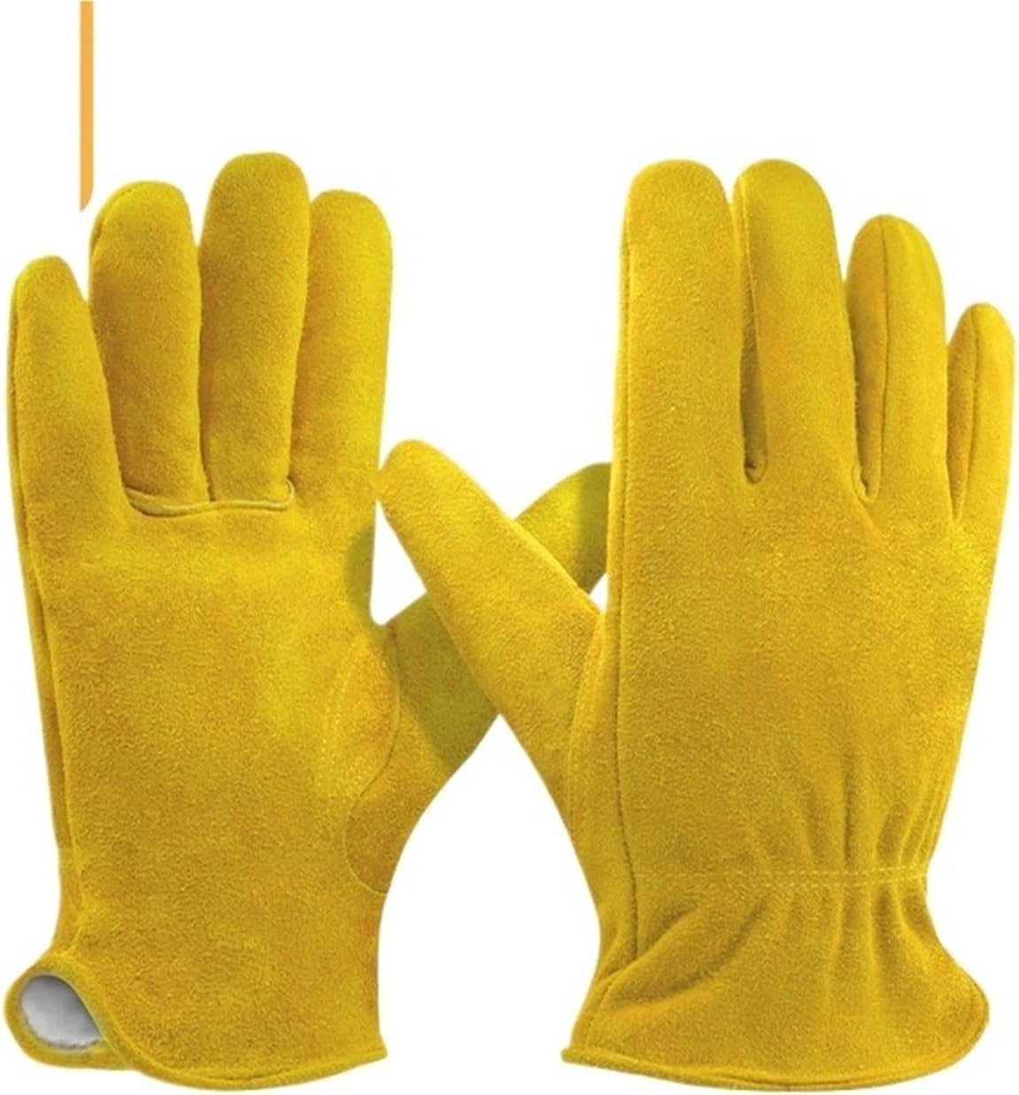 Leather Working Gloves Heat Resistant Outdoor Camping and Barbecue Protective Gloves for Ranching Farming Gardening(Small)