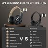 doqaus bluetooth over ear headphones wireless headphones with 3 eq modes hifi stereo foldable headset with microphone & soft ear pads for iphone / ipad / android / laptops up to 52 hours of playback