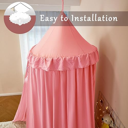 Miniatura 20 de dix-rainbow Toldo decorativo de princesa para cama de niños, toldo de cama suave y duradero para habitación de niñas, tienda de campaña, ropa de Red