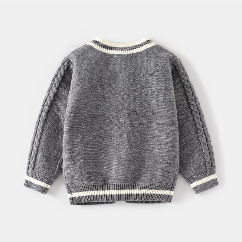 Boys Cardigan Sweater V-Neck School Uniform Soft Cotton Clothing Button-up Cardigan Winter Outerwear2