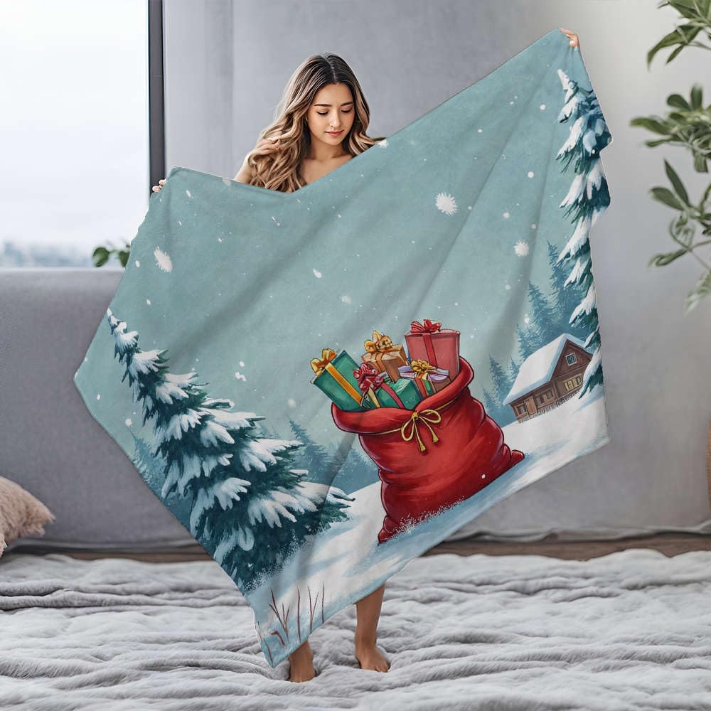 Couverture en peluche rouge pour cocooning hivernal au coin du feu