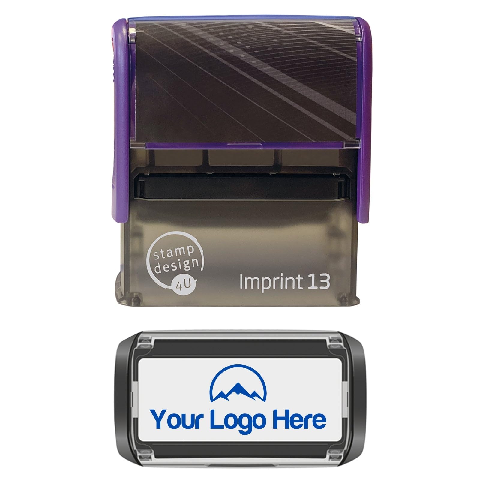 Personalised Logo Rubber Stamp Self Inking- SD4U Imprint 13 58 x 22mm - Logo Stamp
