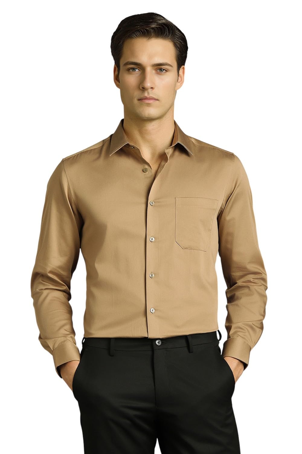 louis philippe Men's Solid Regular Fit Shirt-picture-17
