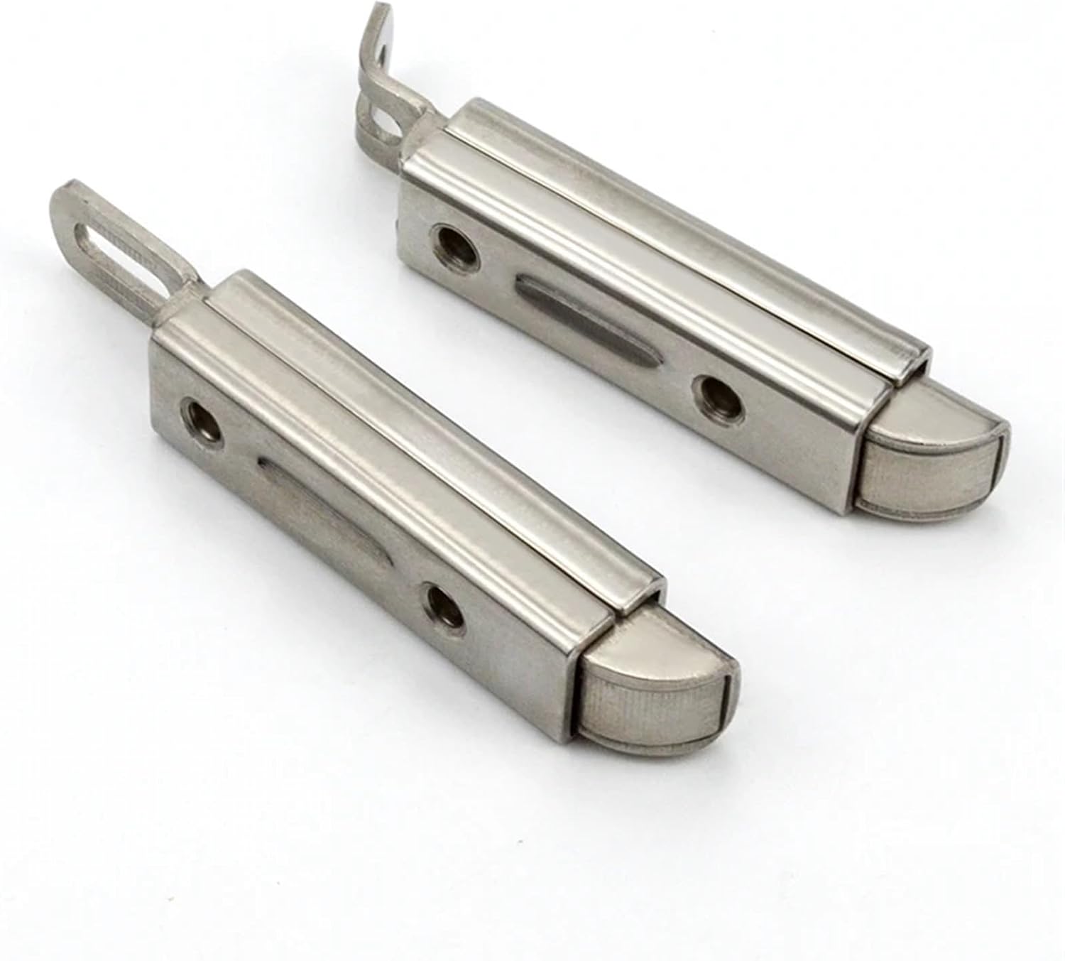 Latches Buckles Hardware Stainless Steel Slide Bolt Bathroom Bedroom Toilet Sliding Lock Latch Old-Fashioned Door Pin Two-Way 1Pcs(Iron,Straight)