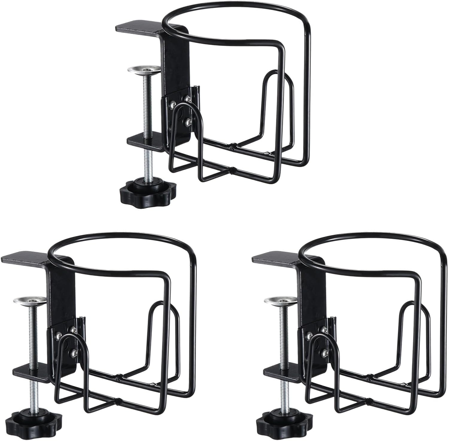 Generic Tables for Mounts Drink Clamp-On, 3 Pcs, Racks Bottle Coffee Adjustable for Desks, Anti-Spill, Holders Cup Desk, Wheelchairs for Mounting Vertical Or Horizontal Support