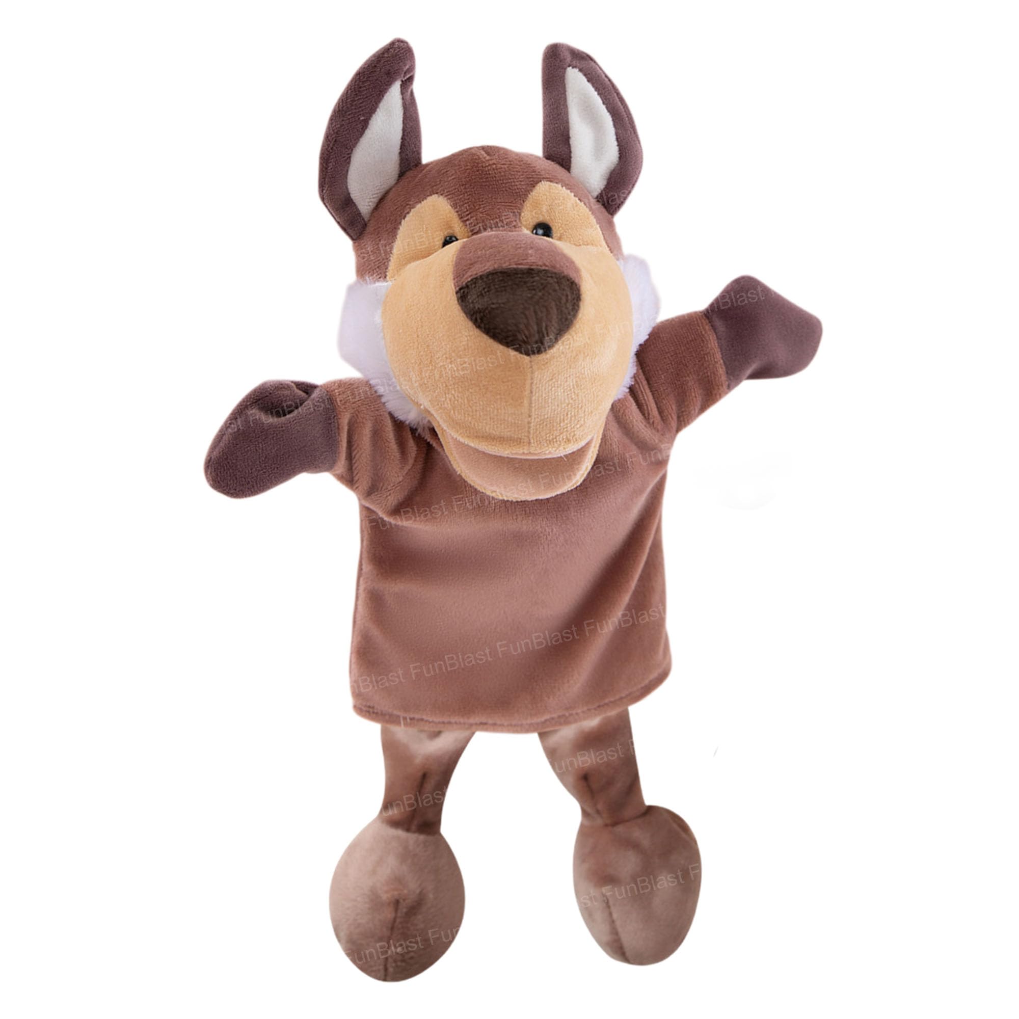 funblast hand puppets for kids – cute animal soft & interactive plush puppets for storytelling, role play & learning toys, perfect for toddlers & children (fox-a)