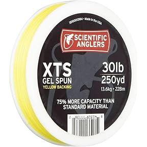 Scientific Anglers XTS Gel Spun Fly Line Backing, 50 lb Test, Yellow - 100, 150, 200, 250, 300, 400, 500 up to 3000 yds (250 yds)