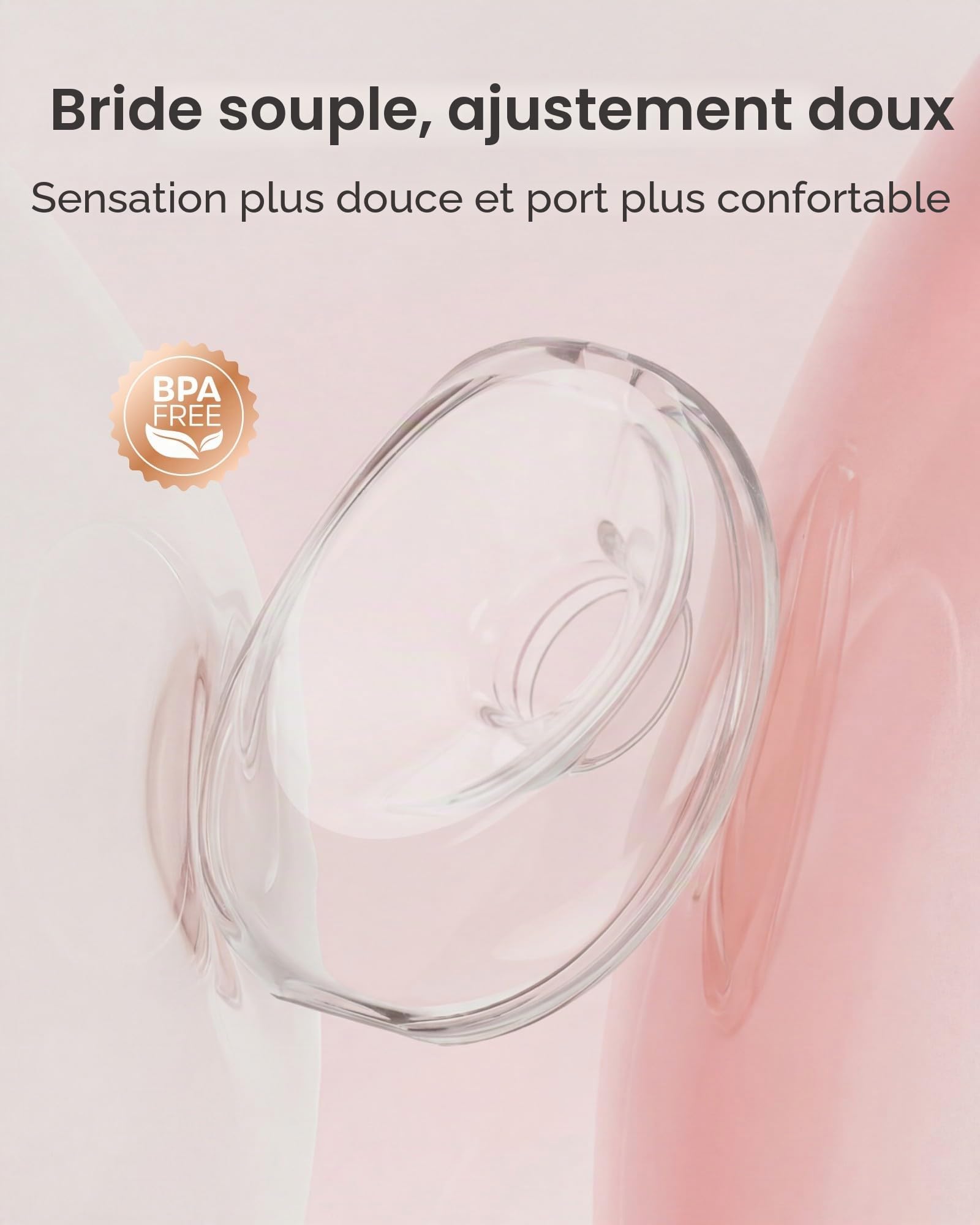Nuliie Tire-lait H11 (1 paquet, rose clair)