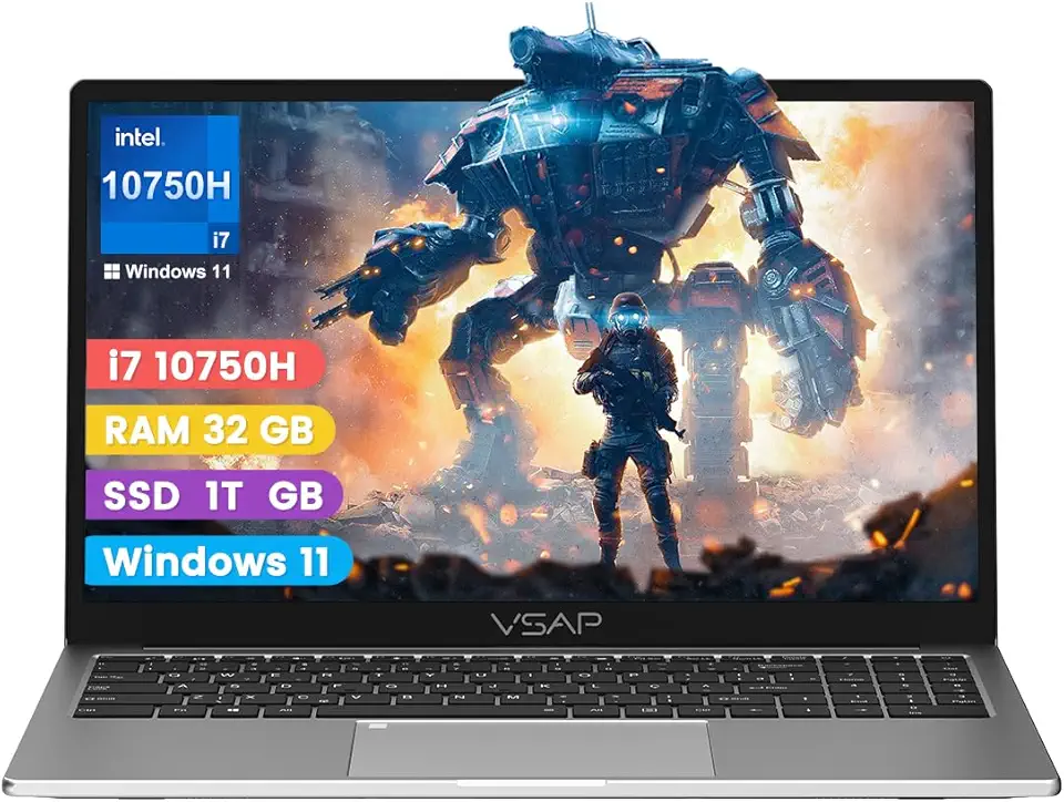 Notebook i7 10750H 32GB RAM 1TB SSD DDR4 Laptop Win11 15.6in