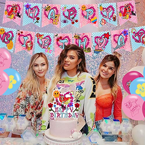32Pcs Manana Birthday Party Decorations,Party Supply Set For Kids With 1 Happy Birthday Banner Garland , 13 Cupcake Toppers,18 Balloons For Karol G Party Supplies #TOP3