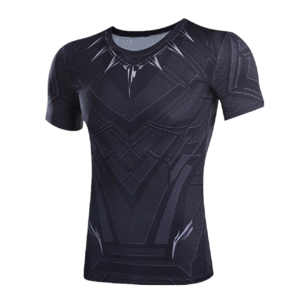 PONGONE Panther Shirt Compression Sports Shirt Quick Dry Fitness Running Gym Shirt Cosplay Shirt