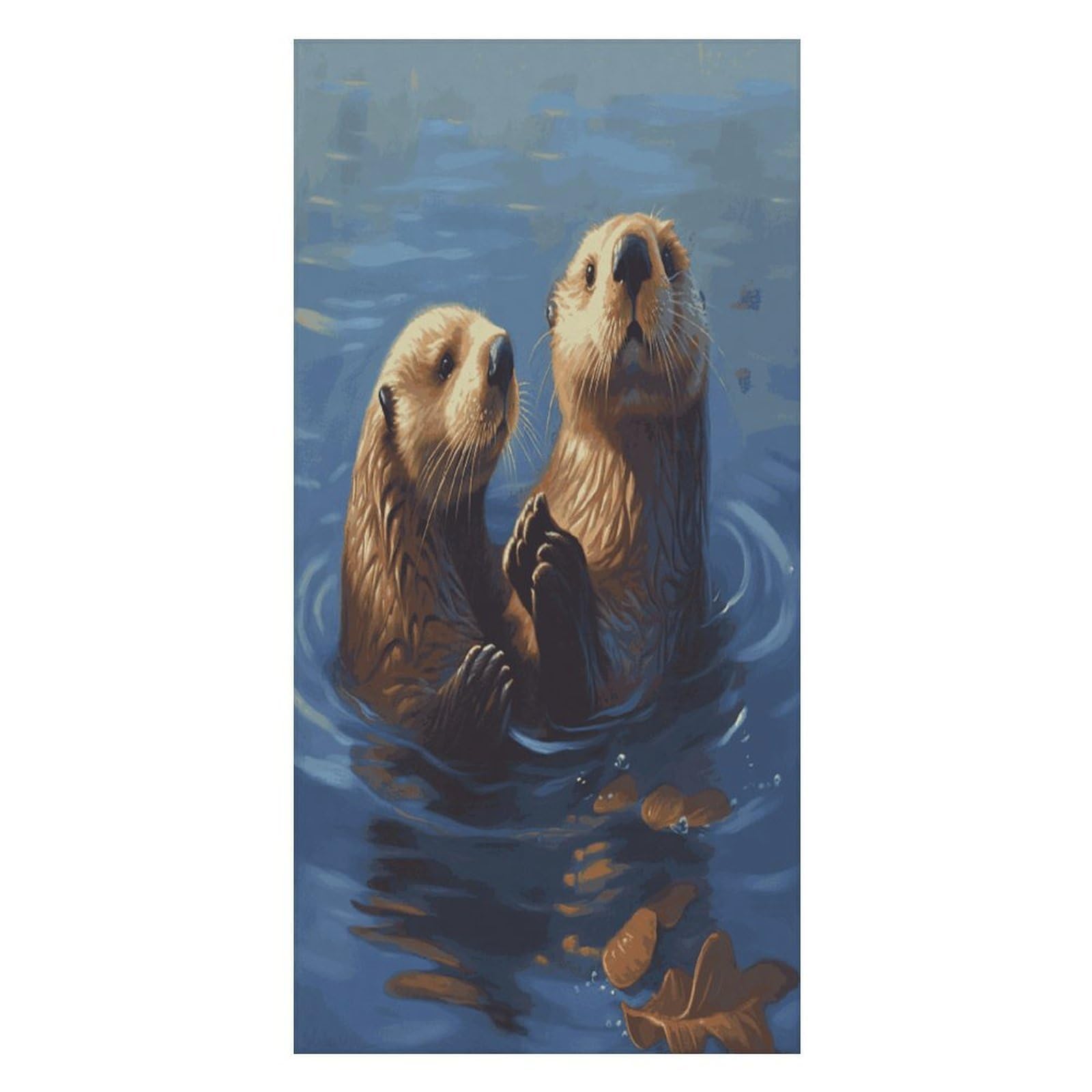 Adfgyerh Unisex Style Sea Otters Painting Bath Towels Beach Towel Lightweight Quick Dry, Bath Towel For Travel Sports Pool Swimming Bath Camping Yoga Adults160x80cm