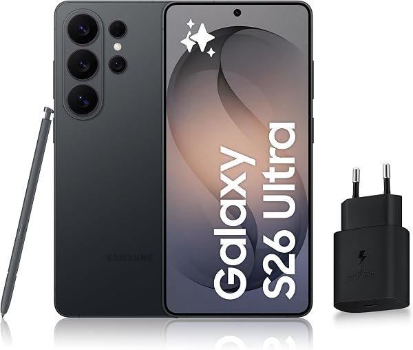 Samsung Galaxy S26 Ultra, Smartphone Android 5G avec Galaxy AI, 512 Go, Chargeur Secteur Rapide 25W Inclus, Smartphone déverrouillé, Noir, Version FR - 1