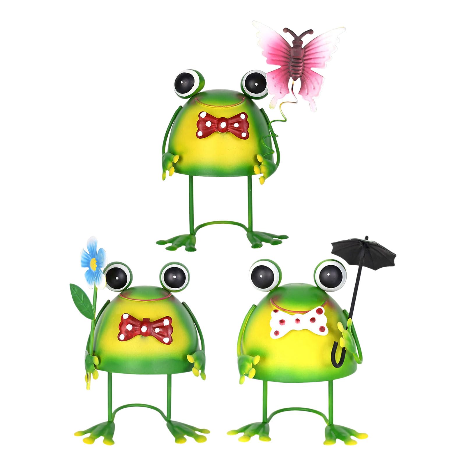 YWLUUOO Unique Frogs Shape Sculpture Iron Artwork Lawns Ornament Suitable for Stable Placement in Backyard or Front Pathway Porch Unique Frogs Shape Iron Artwork