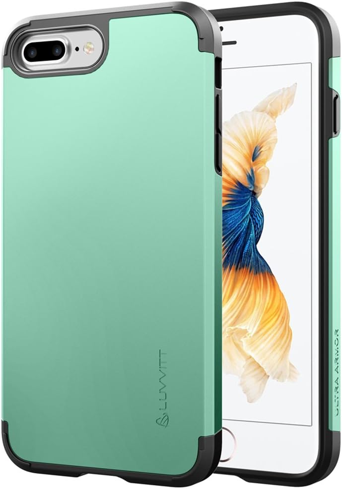 Buy Iphone 8 Plus Case Luvvitt Ultra Armor Shock Absorbing Case Best Heavy Duty Dual Layer Tough Cover For Apple Iphone 8 Plus 2017 Mint Green Online In Indonesia B07568m8br