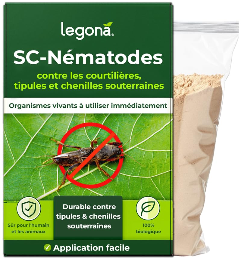 Nématodes SC contre les ravages des courtilières | Traitement bio 200 m² Legona