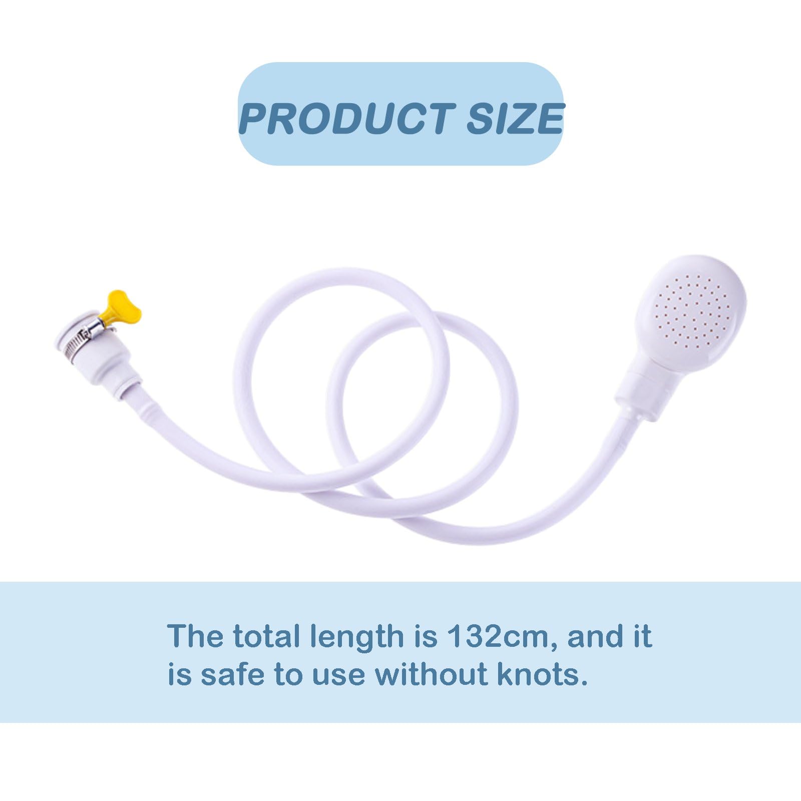 Wjelet 1 Pcs Single Tap Shower Attachment for Bath Taps Shower Hose for Bath Taps for Bathroom Kitchen Sink, Dog Shower - Image 2