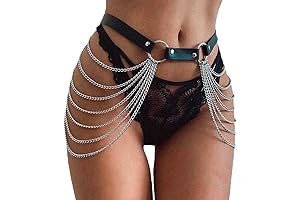 Victray Black Layered Waist Chain Belt: The Edgy Accessory for Rave Queens