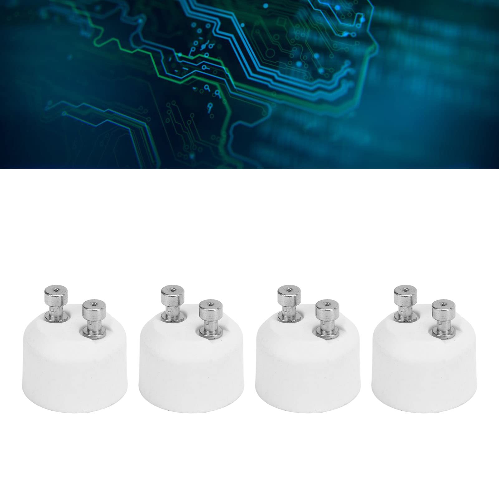 Alomejor 4 szt. GU10 na MR16 adapter cokołu odporna na wysokie temperatury oprawka lampy konwerter do lampy halogenowej LED