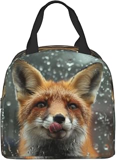 Funny 3d Fox Lunch Box Insulated Meal Bag Lunch Bag Reusable Snack Bag Food Container For Boys Girls Men Women School Work Travel Picnic