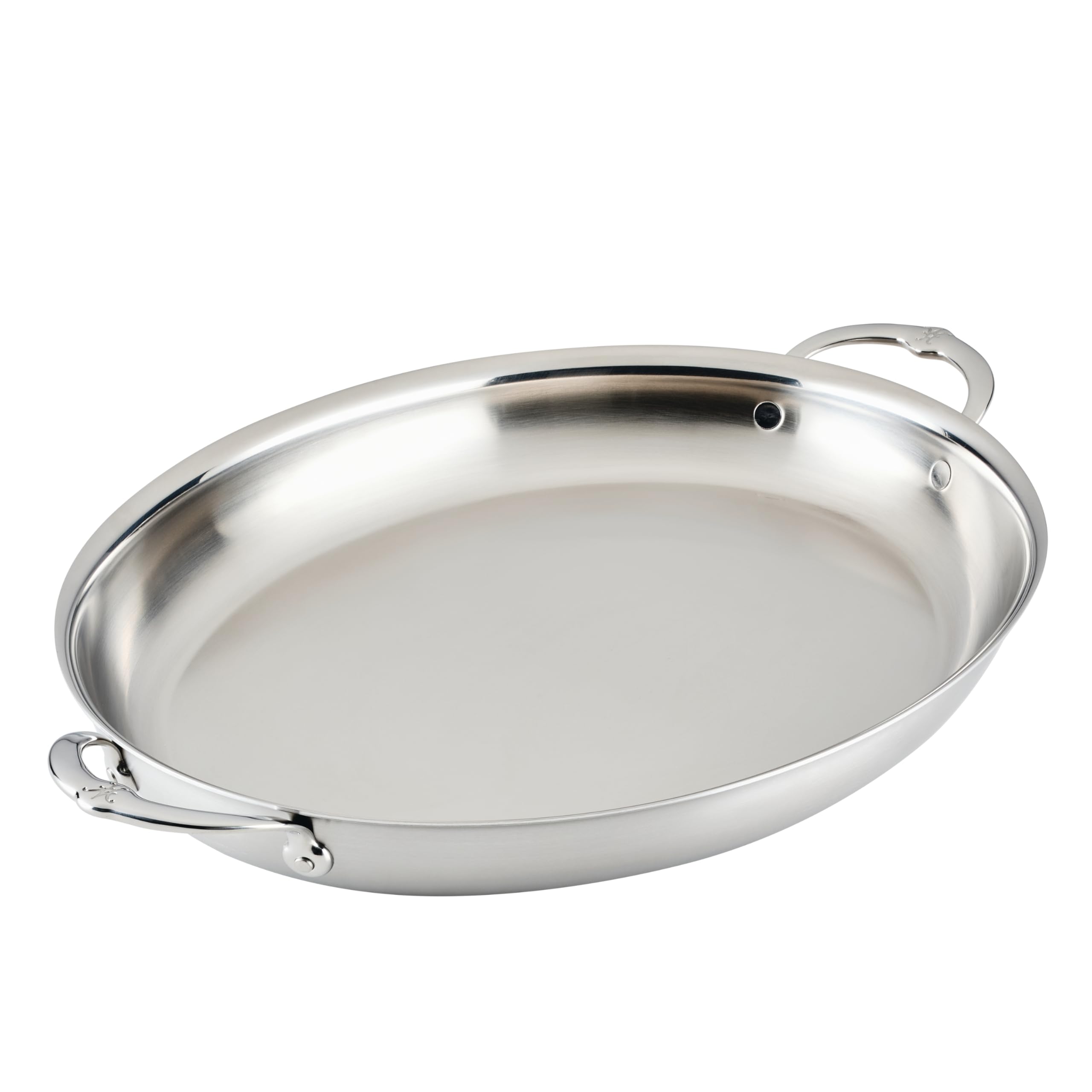 Hestan Provisions - Large Oval Roaster/au Gratin Dish, 5.5 Quart Clad Stainless Steel (17.5 x 14