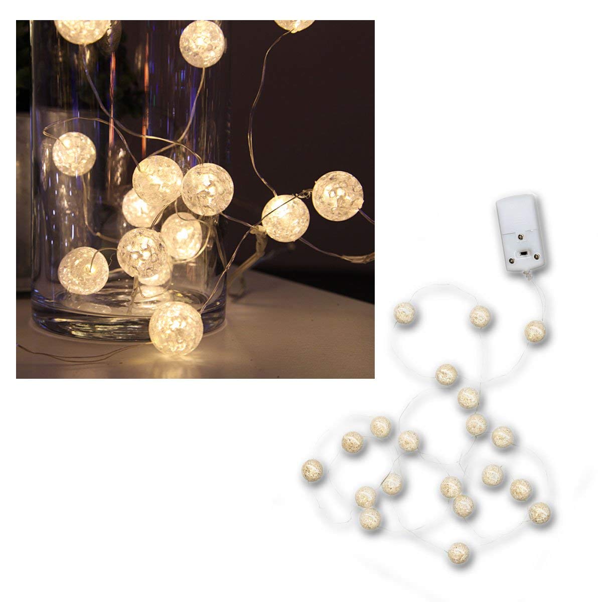 Stern-Lichterkette Mit 15 Warmweißen LEDs – 2,8 M Lang, Batteriebetrieben & Mit Timer, Gemütliche Deko