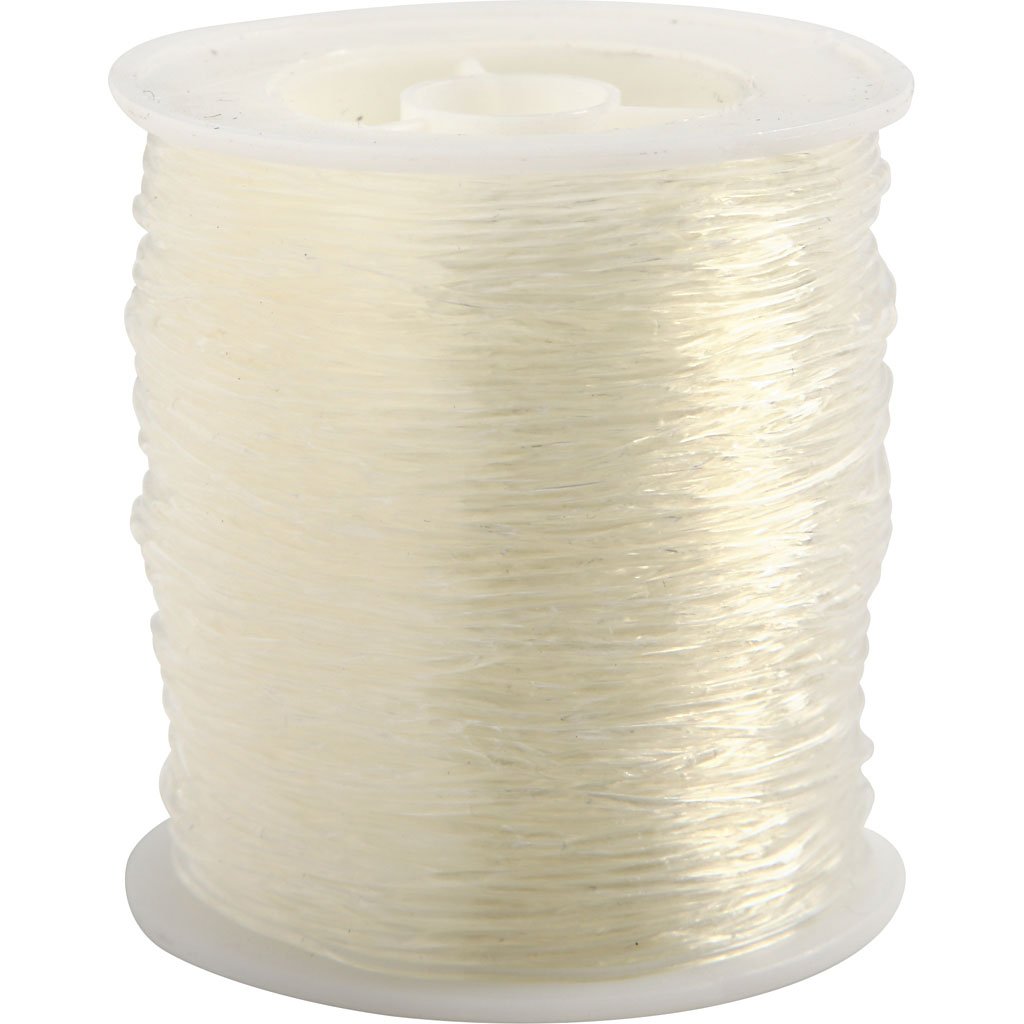Cordón elástico para cuentas, grosor 1 mm, redondo, 50 m