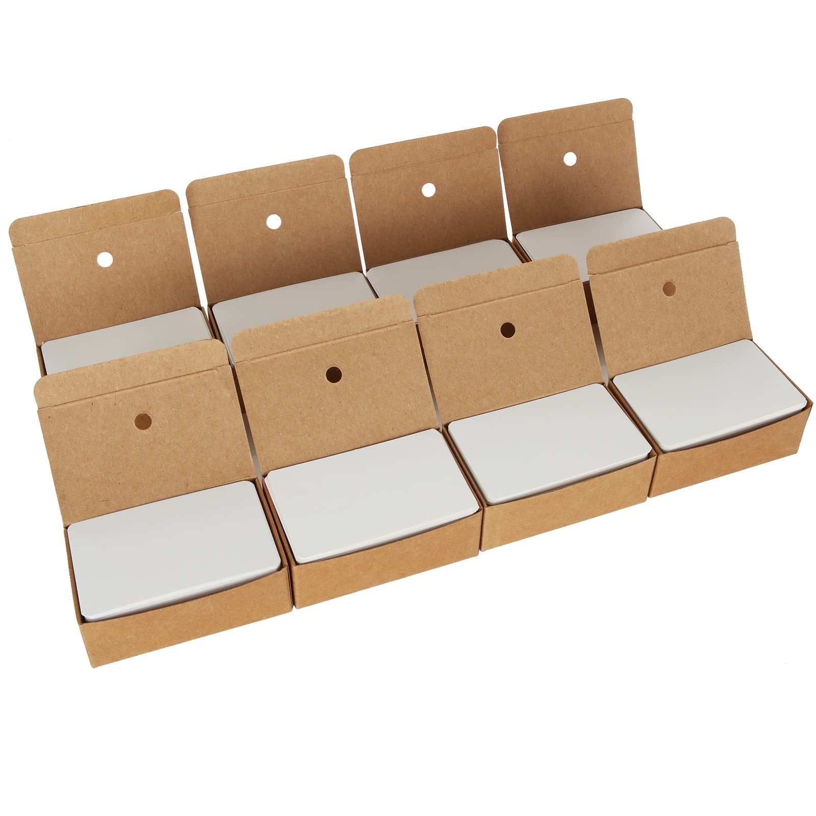 AKOLAFE 800 Pezzi Bianca Carta Kraft 89x54 mm Tarjetas De Papel Kraft Alta Qualità Biglietti da Visita Carte di Carta Kraft Fai Da Te Carta di Messaggio Vuoto Per Fai Da Te, Apprendimento, Memoria
