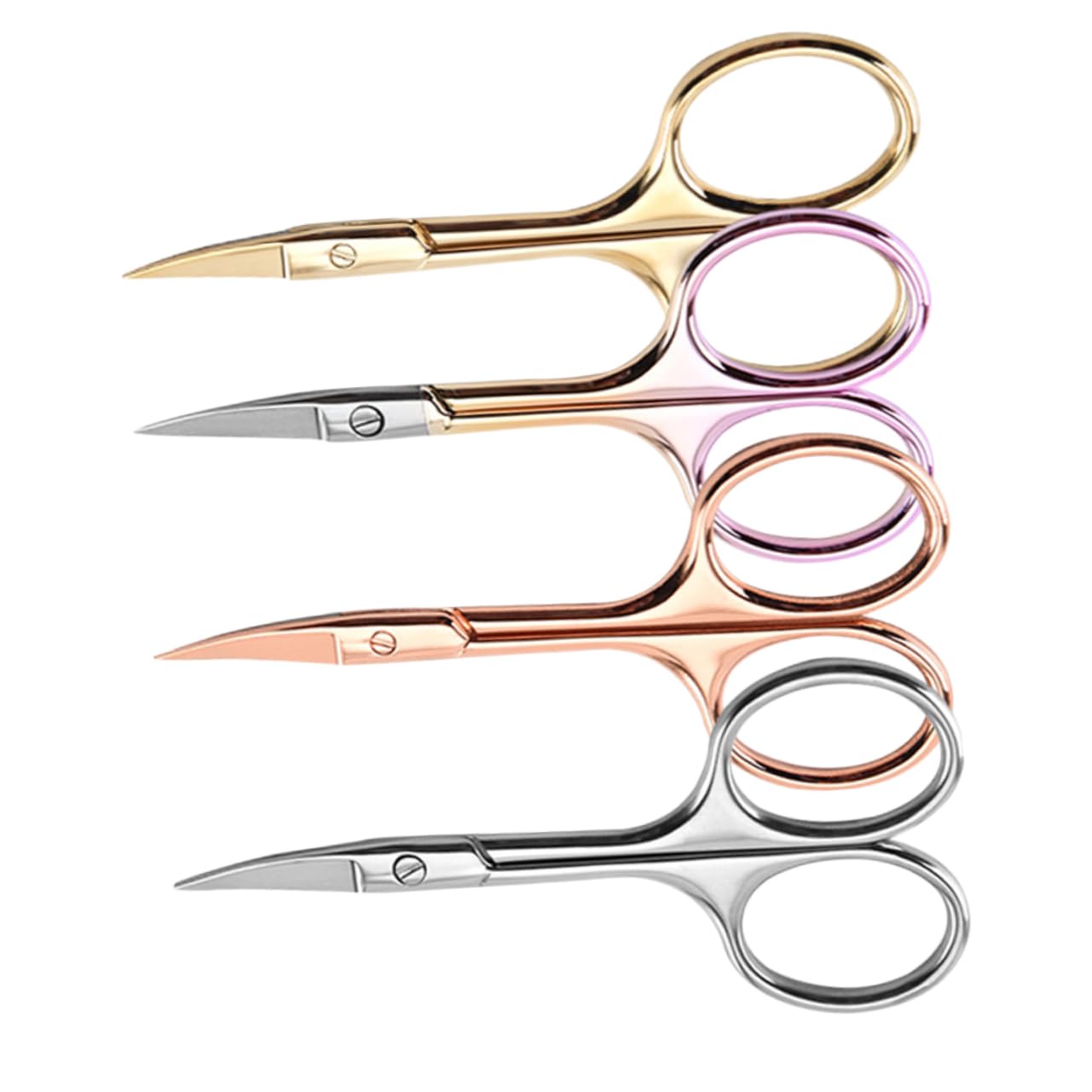 FRCOLOR 3 Set Di Forbici Colorate Per La Barba Set Di Forbici Per Baffi Per Il Naso Per Per Uomo Uso Domestico 4 Pezzi*3