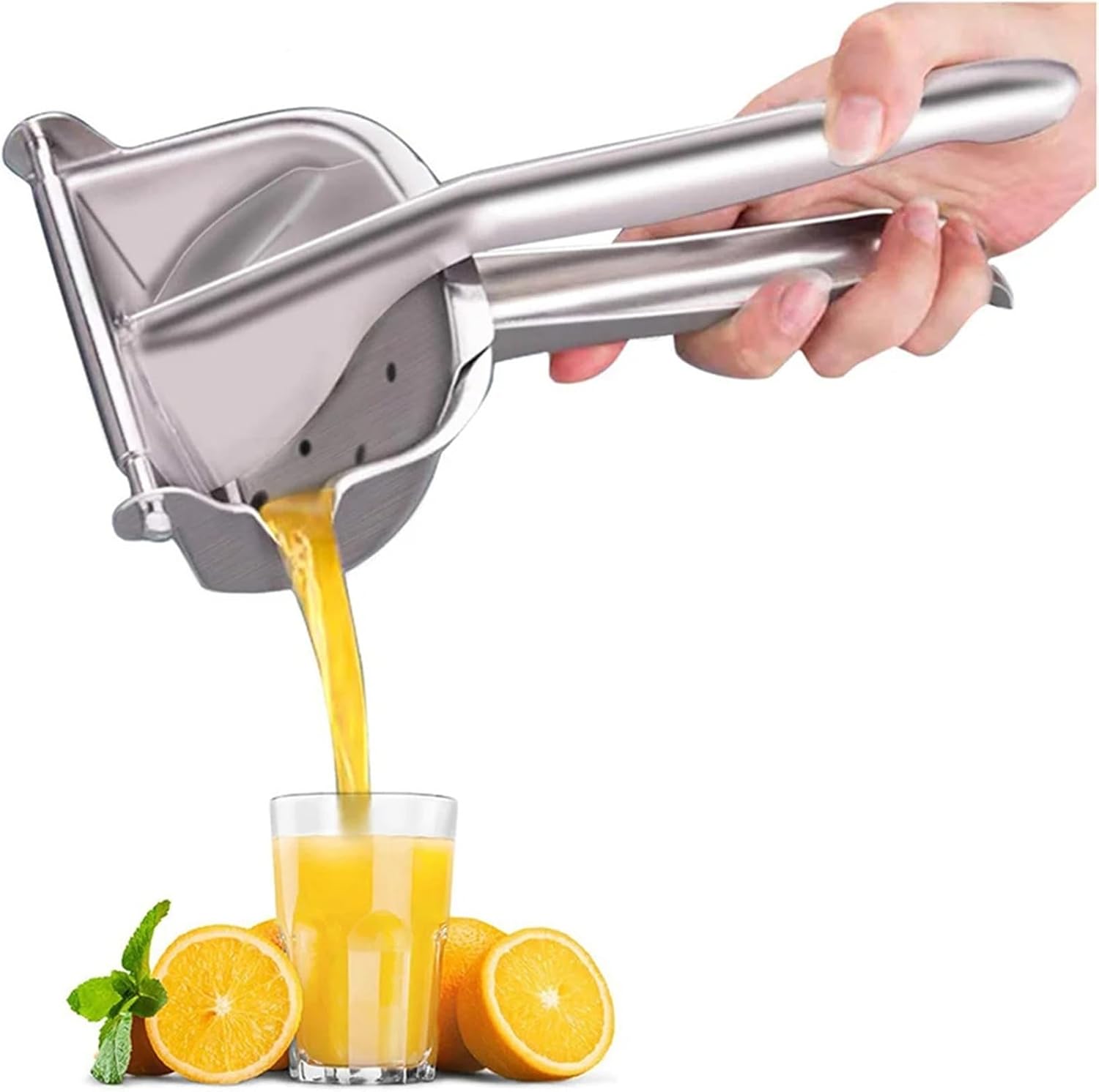 Stainless Steel Portable Lemon Squeezer – Manual Citrus Juicer for Oranges & Lemons(Juice Extractor)