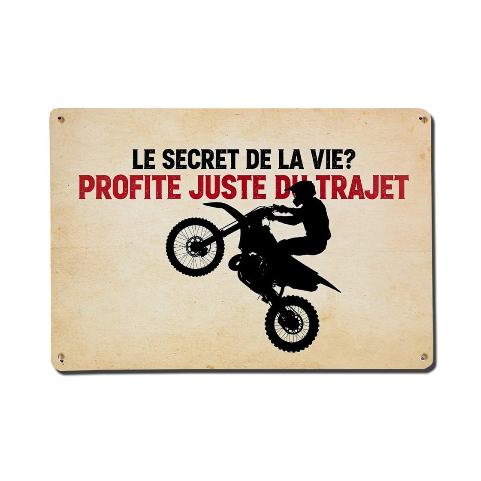 Jdfenggu Vintage Motocross Rider Silhouette Sign Retro Metal Tin Sign, Metal Poster For Bar, Home, Man Cave, Kitchen, Laundry Room Art Decor 8X12 Inch