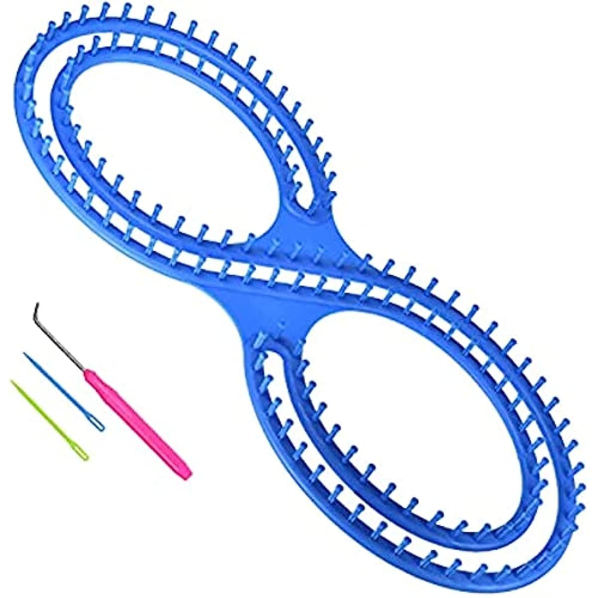 ASEELO Telaio per lavoro a maglia afgano, a forma di 8 pezzi, con aghi per sutura all'uncinetto, per grandi progetti di scialle, sciarpe, coperte, maglioni, lavori fai da te fatti a mano