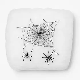 Kit 5 Pacotes Teia de Aranha com 10 Aranhas Pretas – Decoração Halloween, Festas Temáticas, Casa Assombrada, Ambientes Internos e Externos
