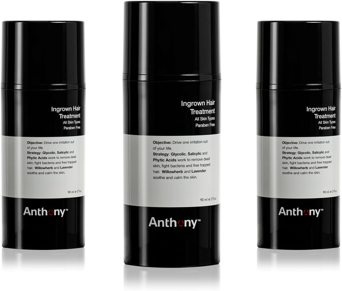 Anthony Ingrown Hair Treatment Gel, 3 Fl Oz, 3 Pack