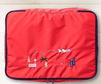 Amazon.co.jp: ファミリア JAL トラベルポーチ 赤 パッキングケース